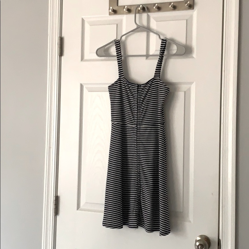 Striped clip up dress
